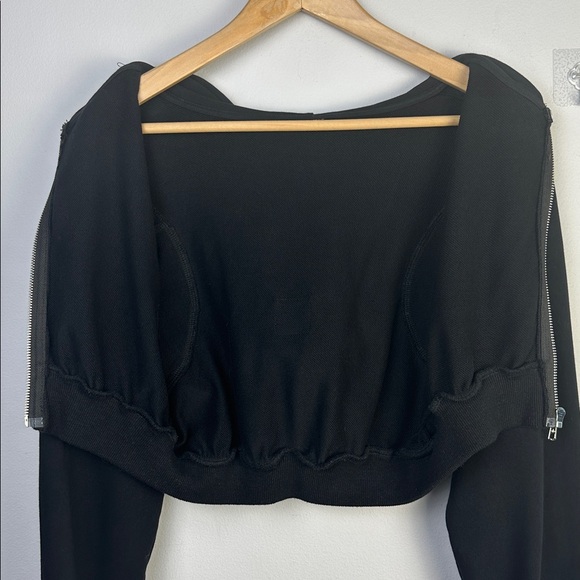 Alo Yoga Sweet Escape Zip Up S Hoodie French Terry Cropped Sweatshirt Athleisure - Picture 8 of 16